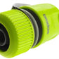 2-Way Tap Connector with 3 x Quick Connect Outlets and 3 x Standard 1/2" Hose Connectors (Lime)