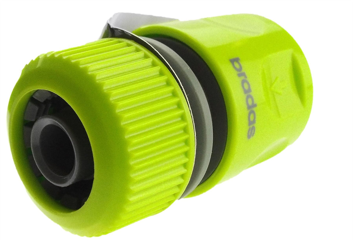 2-Way Tap Connector with 2 x Hose Connectors and 1 x Click-Lock Quick Connection (Lime)