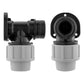 32mm MDPE Wall Flange with Nylon Tap Barb/Quick Connect and PTFE Tape