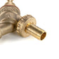 Brass Bib Tap 1/2" Barb with MDPE Tee 20mm - 1/2 " BSPF