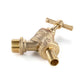 Brass Bib Tap 3/4" Barb with MDPE Tee 32mm - 3/4" BSPF