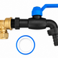 15mm Brass Wall Flange Kit with Nylon 1/2" Barb Garden Tap and PTFE Tape Kit