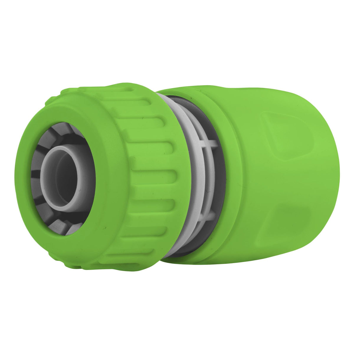 2-Way Tap Connector with 3 x Quick Connect Outlets and 3 x Standard 1/2" Hose Connectors (Grey/Lime)