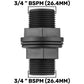 Water Butt Connector with Nut & Washer 3/4" BSPM + MDPE Elbow 25mm