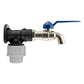 MDPE Wall Flange 25mm + 3/4” Blue Standard Lever Tap