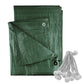 Green M-Grade Tarpaulin with 20 x 6" Bungee Balls (White)