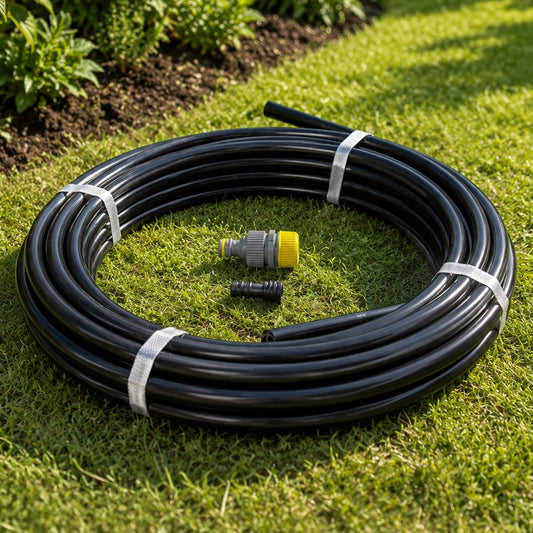 10m LDPE Pipe with Hose Connector and Bung