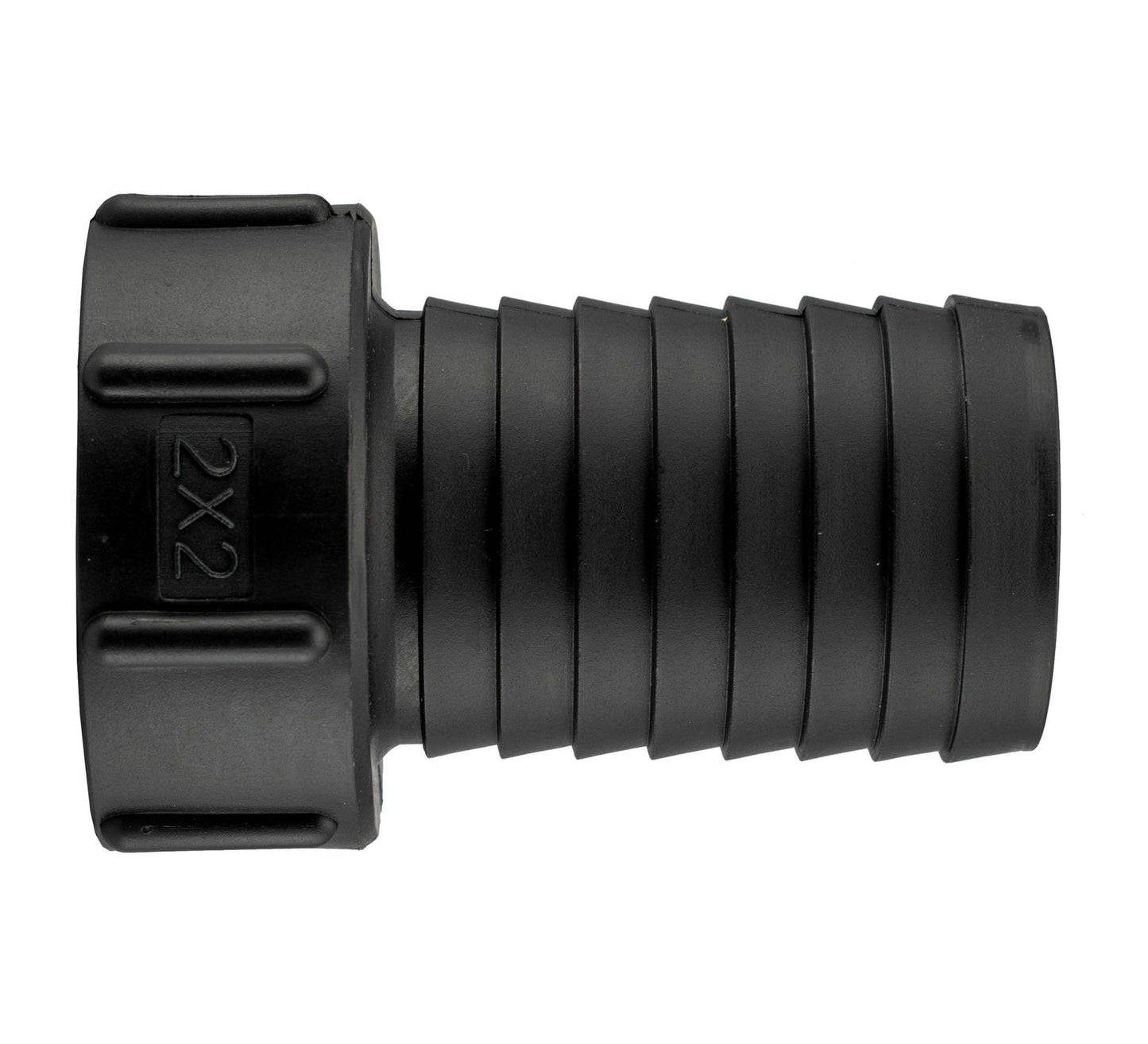 IBC 2" S60X6 Thread Valve with S60X6 to 2" Hose Tail