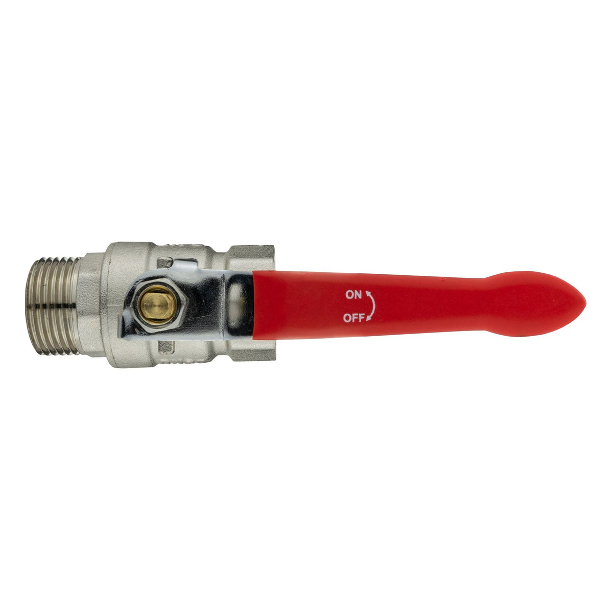 3/4” BSP Brass Nickel-Plated Lever Valve with Brass Spring Check Valve