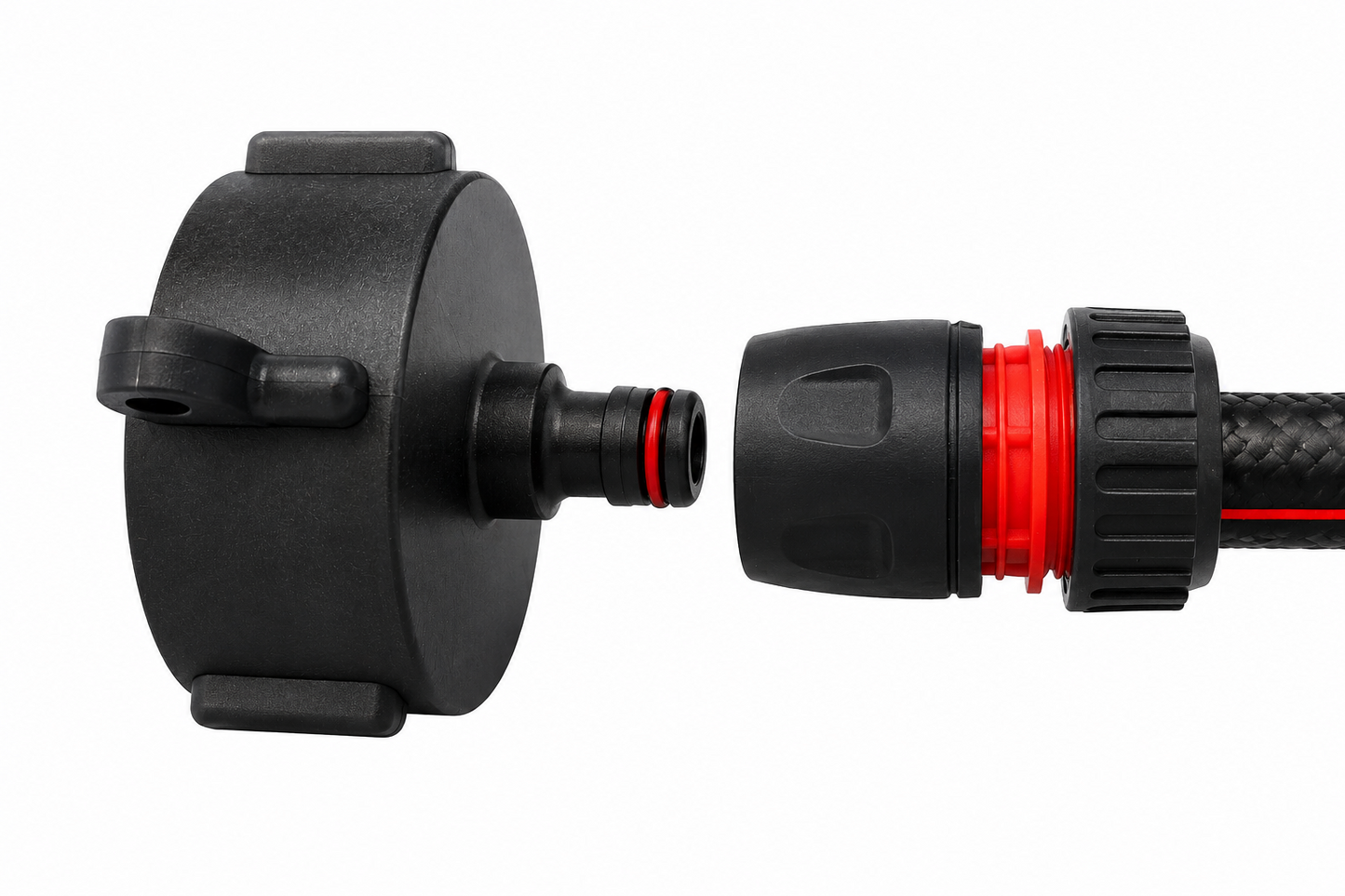 IBC Flexi Connection Kit Black Hose with Black Orange Multi-Sprayer