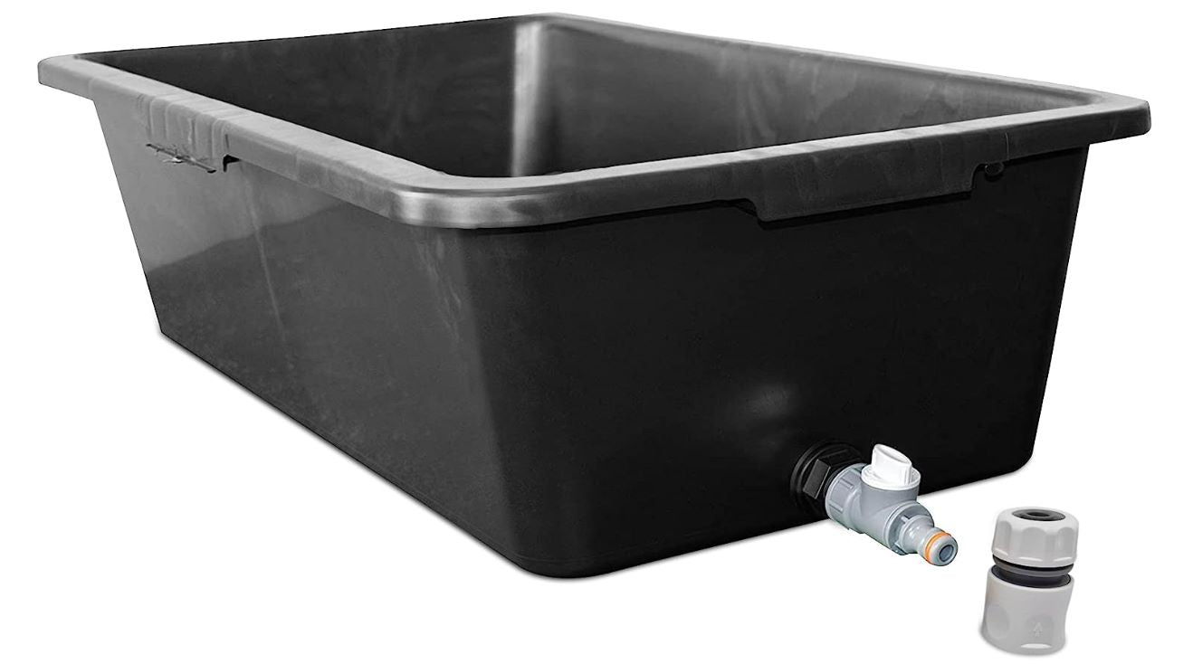 Dog bath valve and hose connector