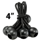 Blue S-Grade Tarpaulin with 10 x 4" Bungee Balls (Black)
