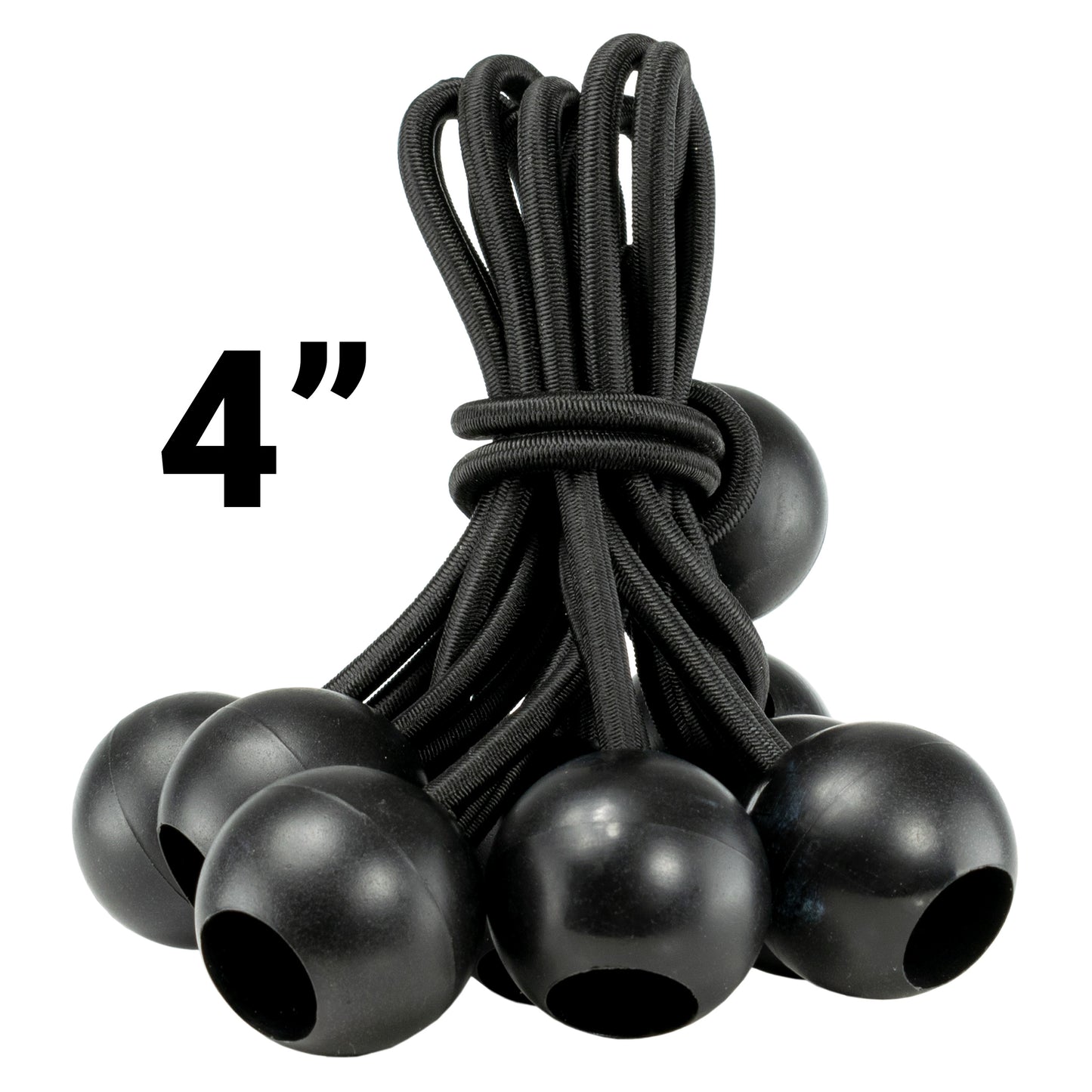 Blue S-Grade Tarpaulin with 10 x 4" Bungee Balls (Black)
