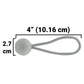 Silver XL-Grade Tarpaulin with 20 x 4" Bungee Balls (White)