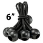 Black/Silver L-Grade Tarpaulin with 10 x 6" Bungee Balls (Black)