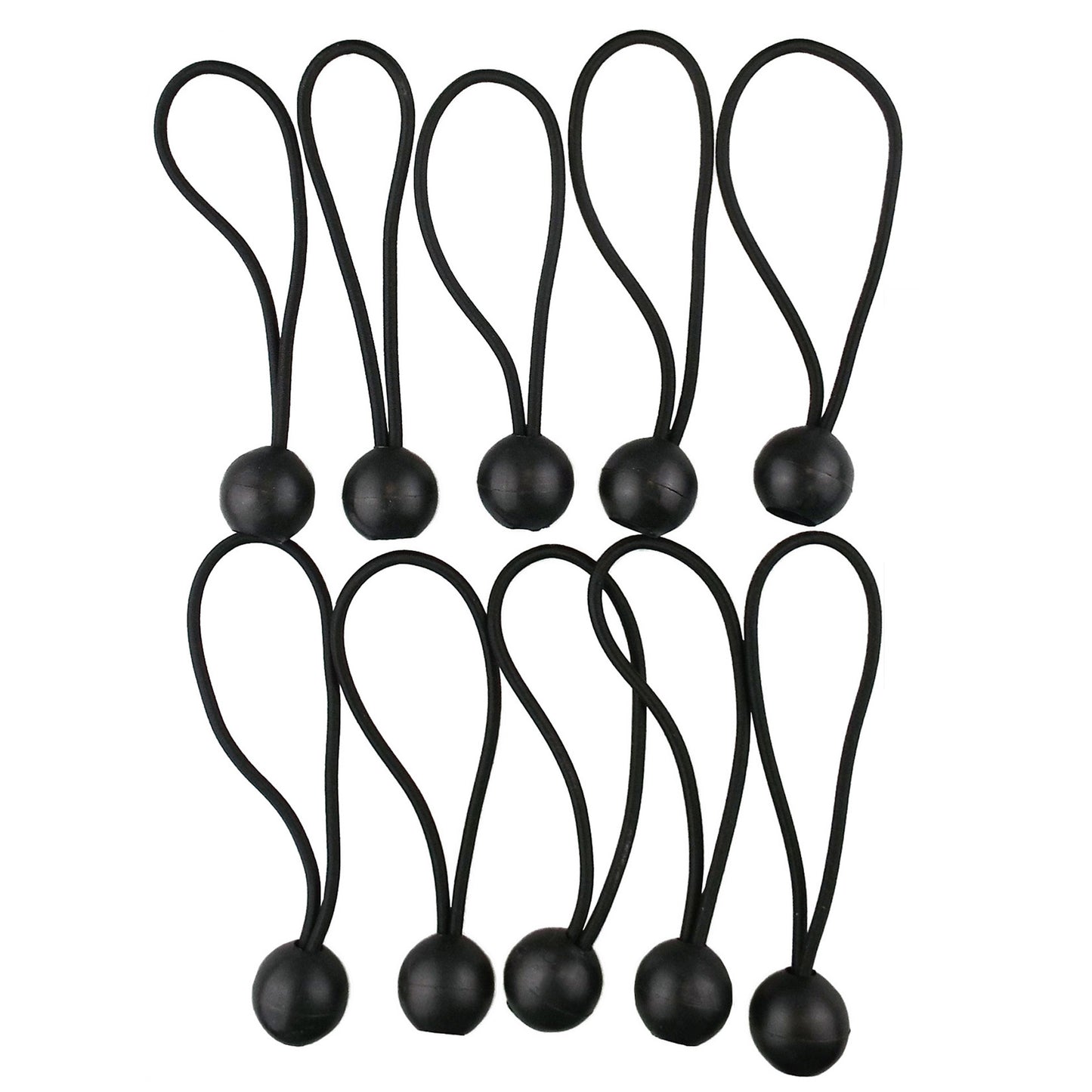 Bungee Ball Mix Black 6" 8” 10" Pack of 30
