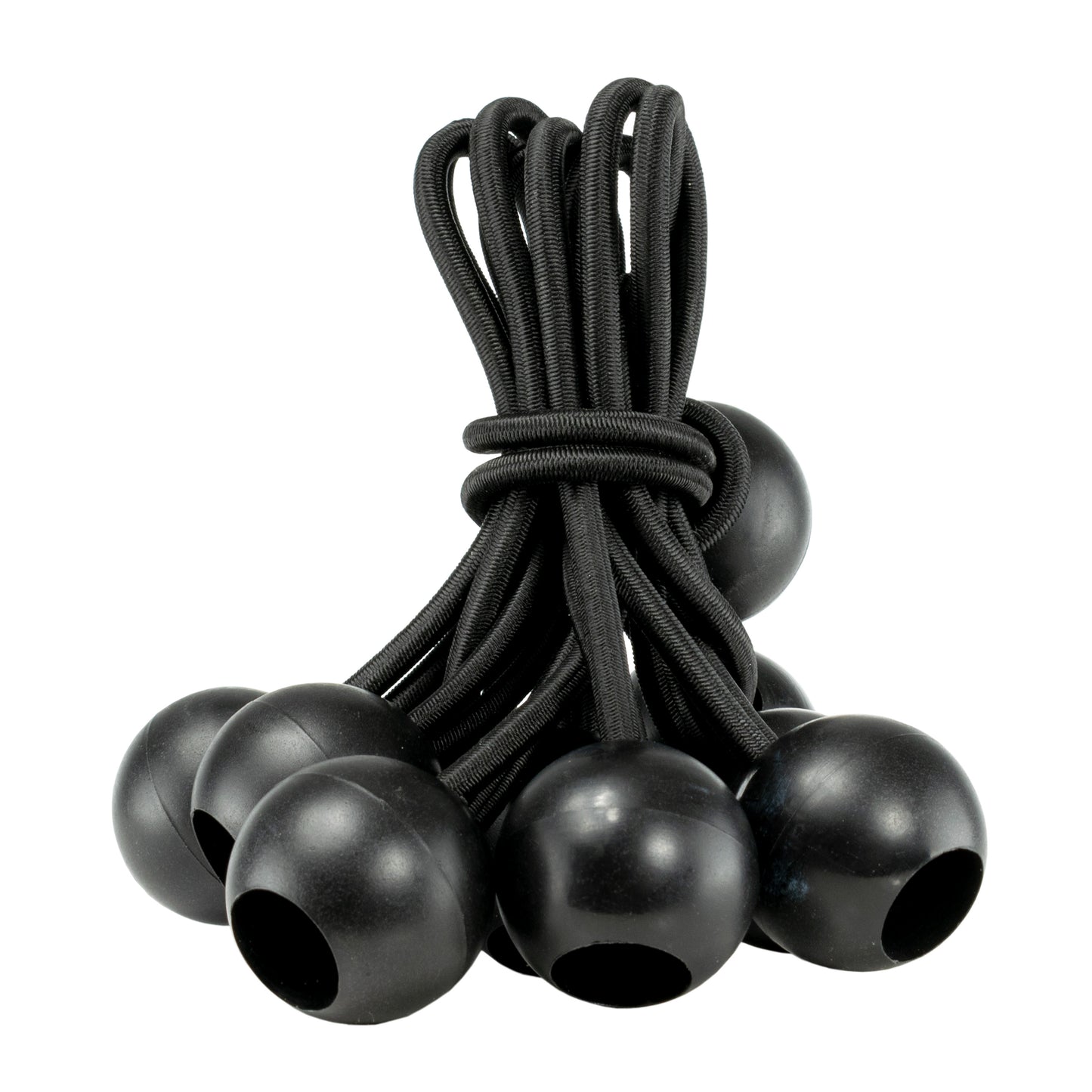 Bungee Ball Mix Black 6" 8” 10" Pack of 30