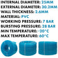 Braided Fuel Hose Blue Transparent PVC 25mm*2.6mm