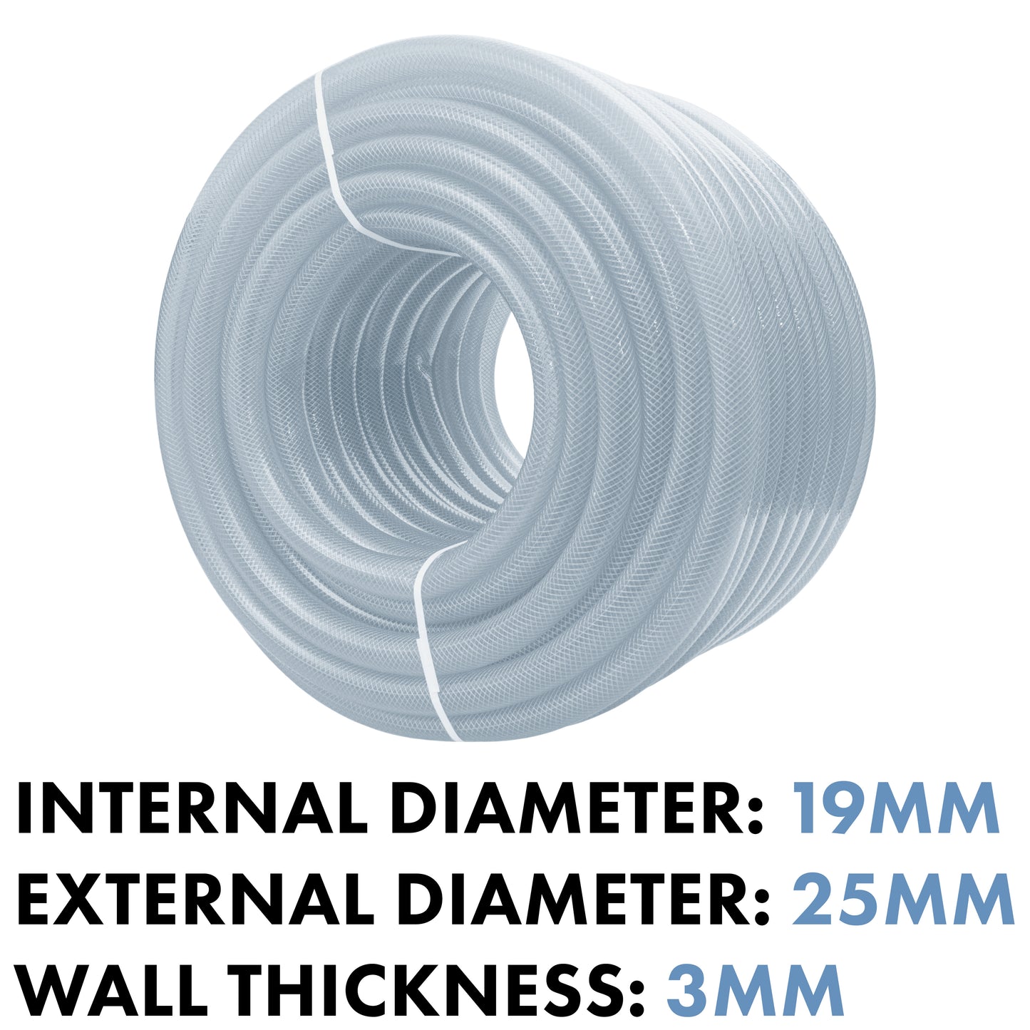 Clear Braided PVC Pipe 19mm*3mm
