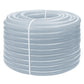 Clear Braided PVC Tech Hose 19*25*3mm 7/28BAR with 2 x A2 Hose Clips Kit