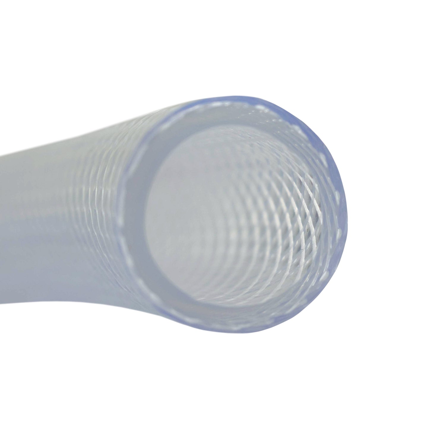 Clear Braided PVC Tech Hose 19*25*3mm 7/28BAR with 2 x A2 Hose Clips Kit