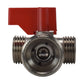 Brass Compression Tee Valve 15mm - ¾” BSP Male