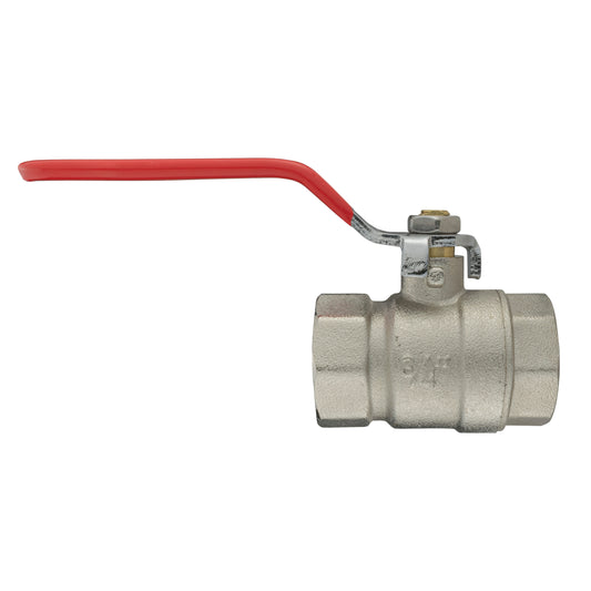 Brass Nickel-Plated Lever Valve 3/4" BSPF