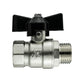 15mm Brass Wall Flange Kit with Bib Valve + Click Lock