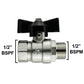15mm Brass Wall Flange Kit with Bib Valve + Click Lock