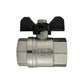 Brass Nickel-Plated Butterfly Valve 1" BSPF