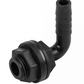 Tank Connector 90 Degree with Washer & Nut 1/2"BSPM - 1/2" Barb