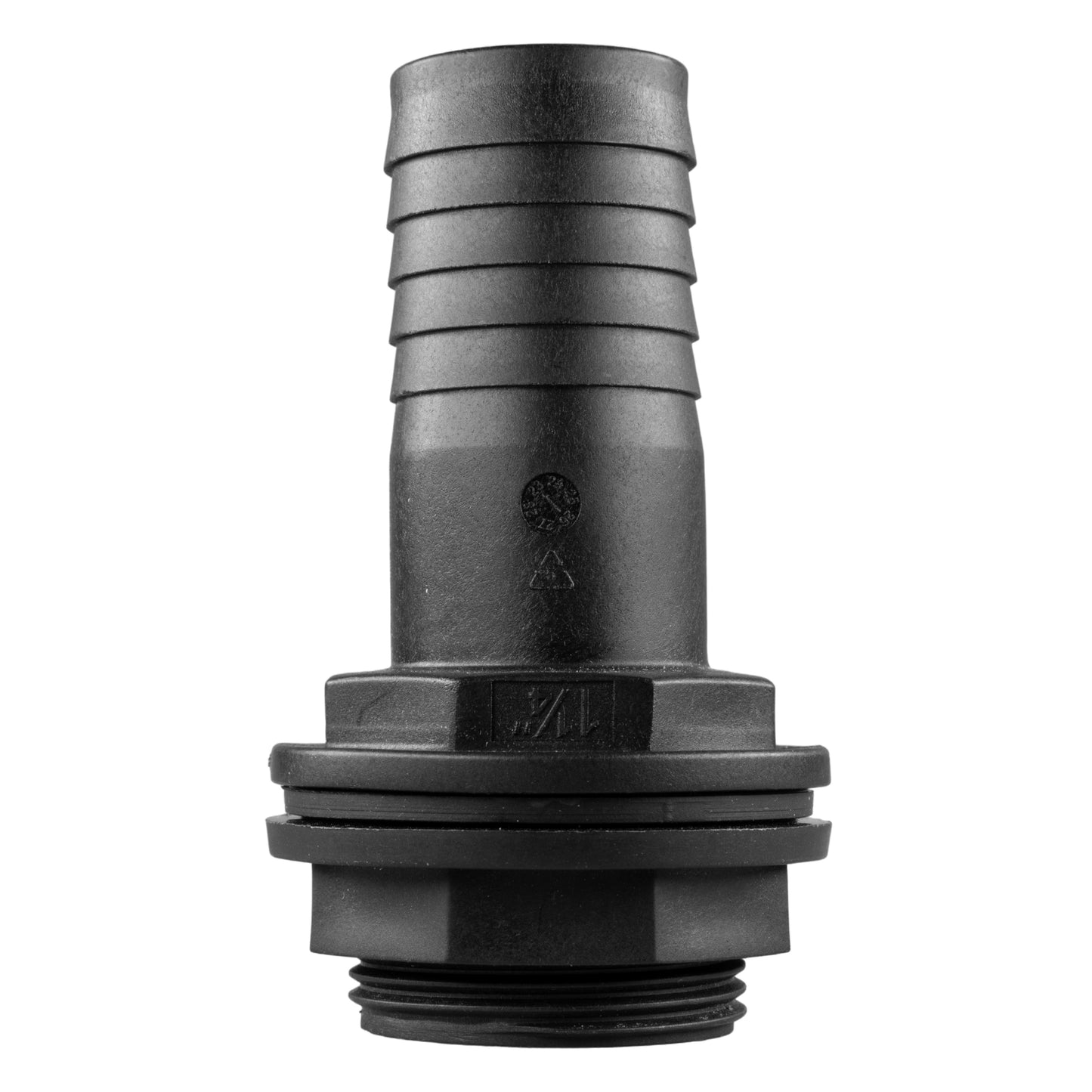 Tank Connector with Washer & Nut 1/2" BSPM - 1/2" Barb