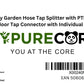 X00240N80B x1,  2-Way Brass Garden Hose Tap Splitter & PTFE Tape