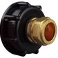 IBC 2” S60X6 Cap with Brass Compression Straight ¾” BSP – 22mm