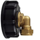 IBC 2” S60X6 Cap with Brass Compression Elbow ¾” BSP – 15mm