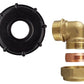 IBC 2” S60X6 Cap with Brass Compression Elbow 1” BSP – 28mm