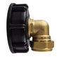 IBC 2” S60X6 Cap with Brass Compression Elbow ¾” BSP – 22mm