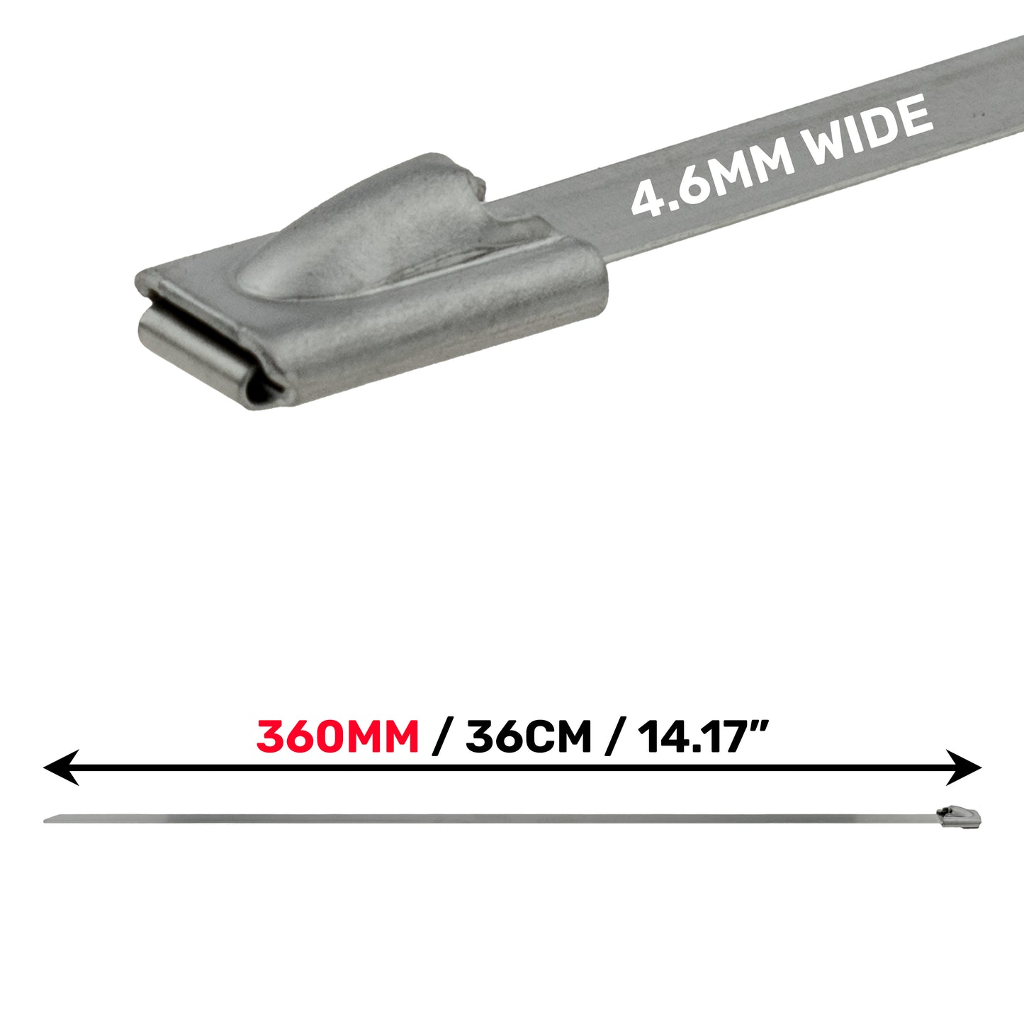 Stainless Steel Cable Ties 4.6mm x 360mm