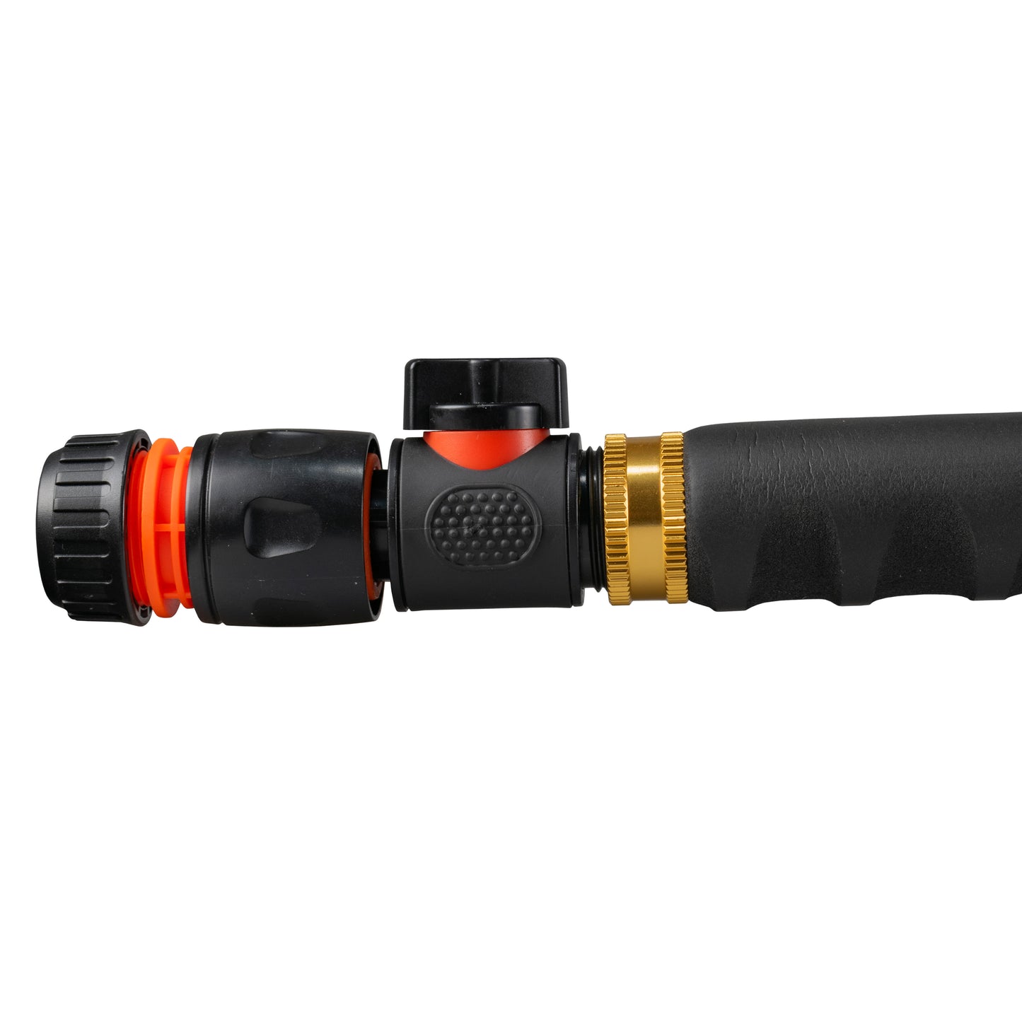 50cm Garden Watering Lance with Quick Connect Valve (Black) and Hose Connector