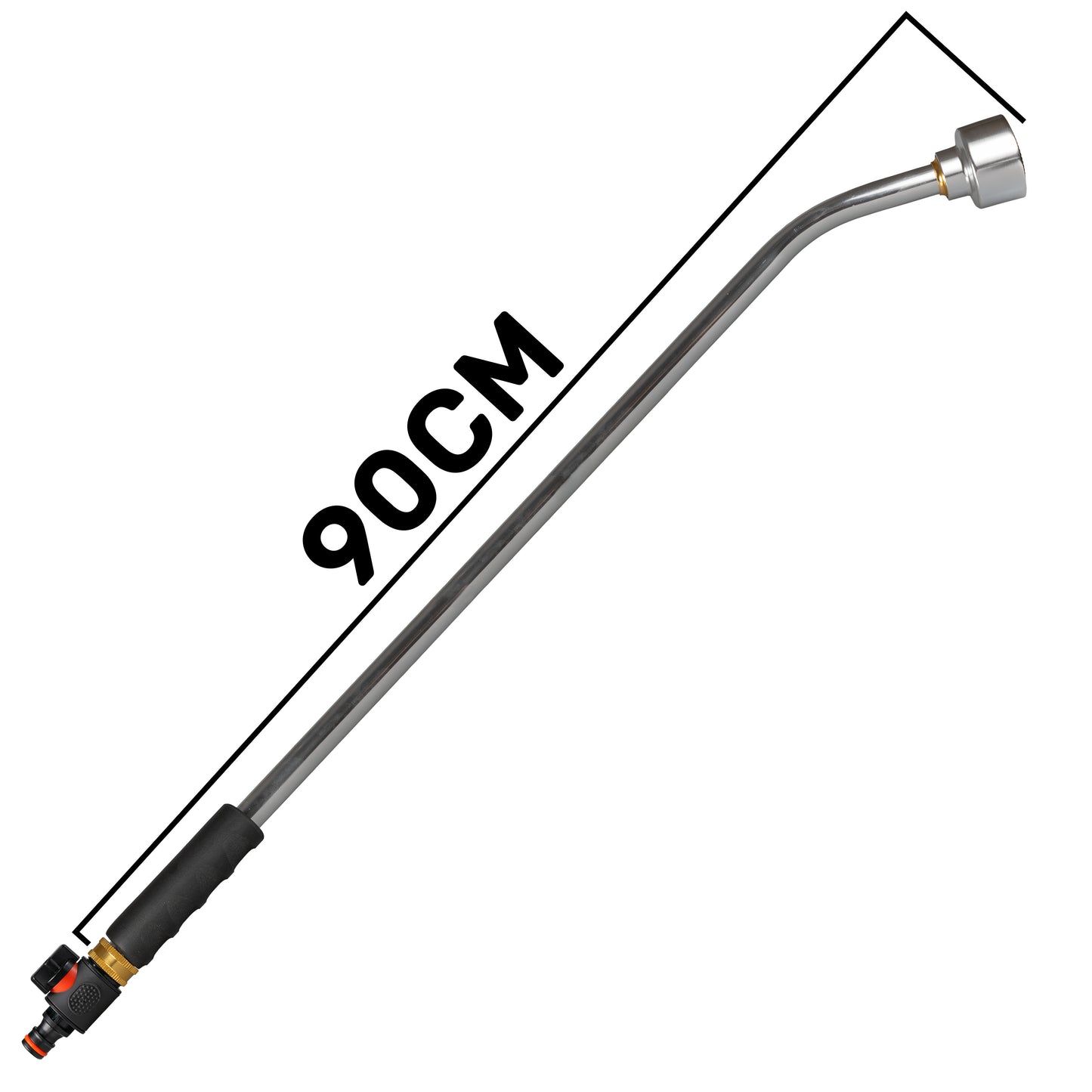 90cm Garden Watering Lance with Quick Connect Valve (Black)