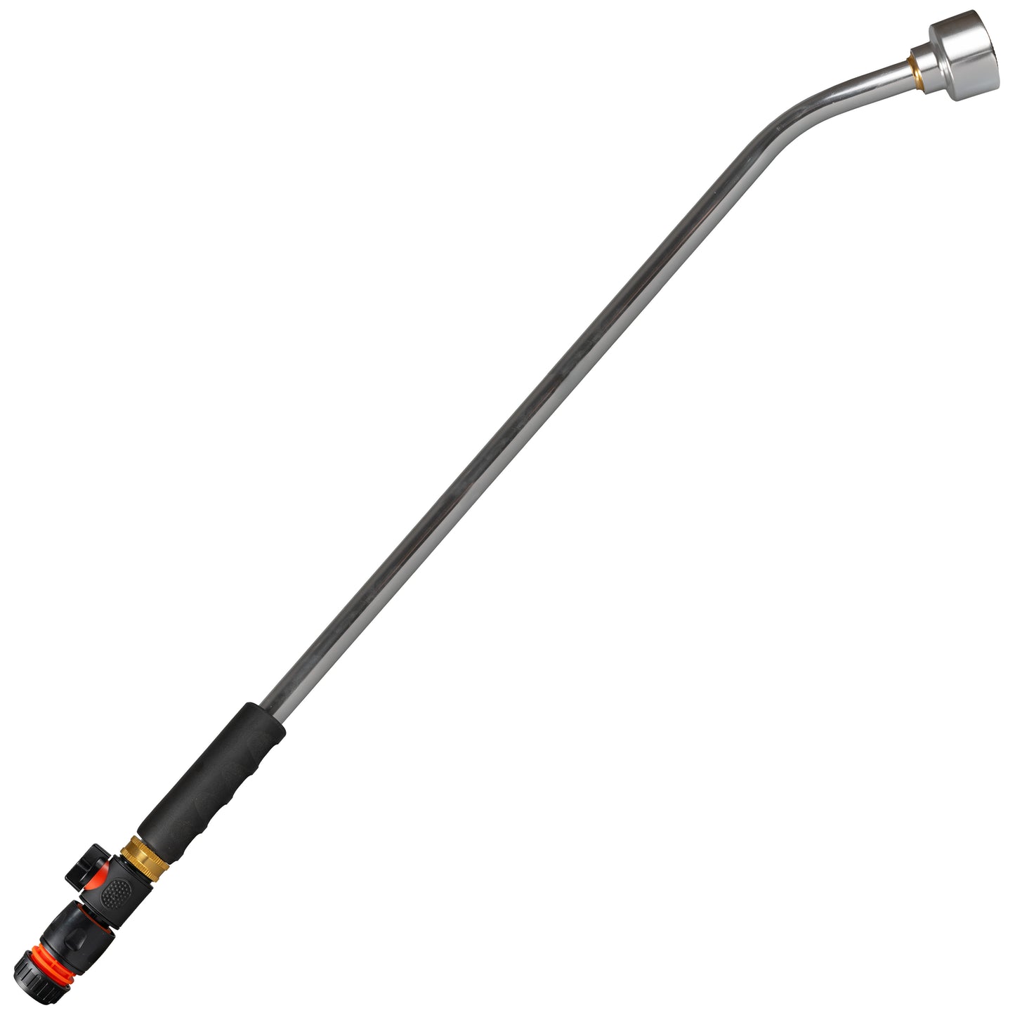 90cm Garden Watering Lance with Quick Connect Valve (Black) and Hose Connector