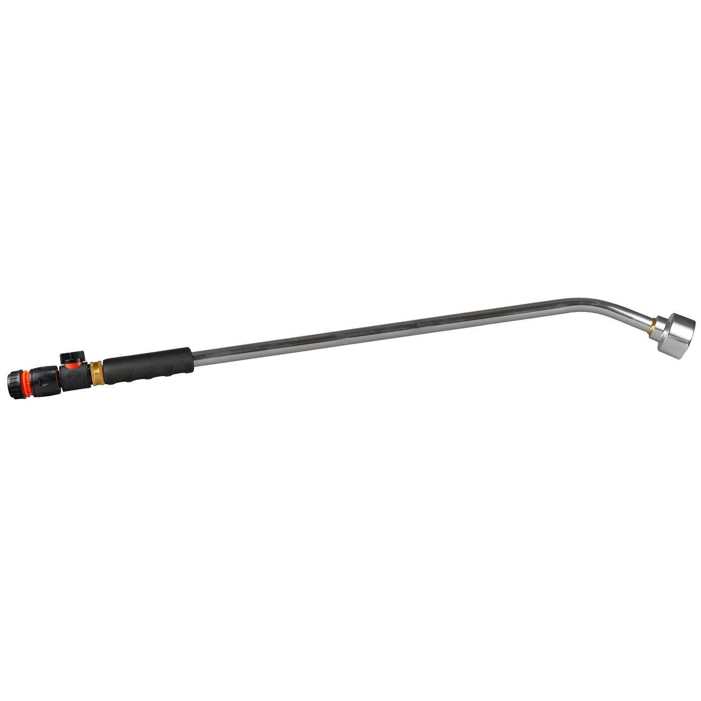 90cm Garden Watering Lance with Quick Connect Valve (Black) and Hose Connector
