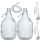 Glass Demijohn 5L 2 Pack Plain With Airlock, Bung & Tube