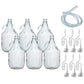 Glass Demijohn 5L 6 Pack Plain With Airlock, Bung & Tube