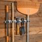 Wall Mount Tool Holder Rail - Roller Grip Design (5 Handles)