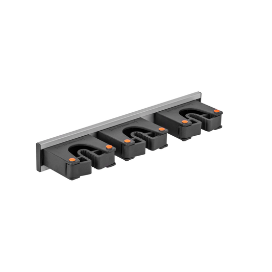 Wall Mount Tool Holder Rail – Gripper Design (3 Handles)