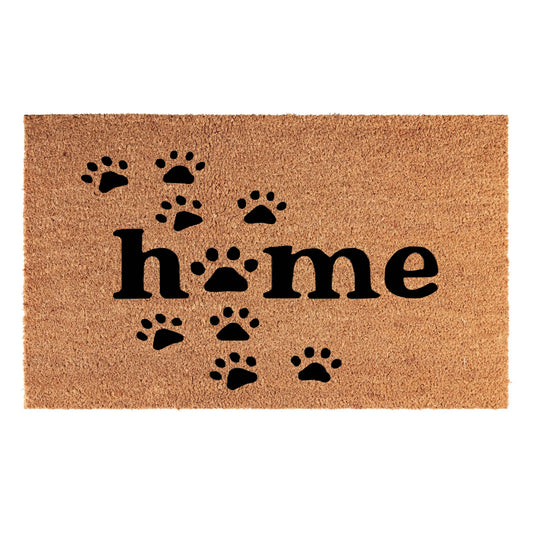 X0026VYIHF x 14, MYPURECORE Coir Door Mat (60x40cm) - Non-Slip & Absorbent, Indoor/Outdoor, Eco-Friendly - Ideal as Front Door, Entrance, Floor, Welcome Mat - Large Size, Dirt Trapper, Washable (HOME PAWS )