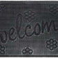 Rubber Doormat 60cm x 40cm - 'Welcome' (Small Flowers)