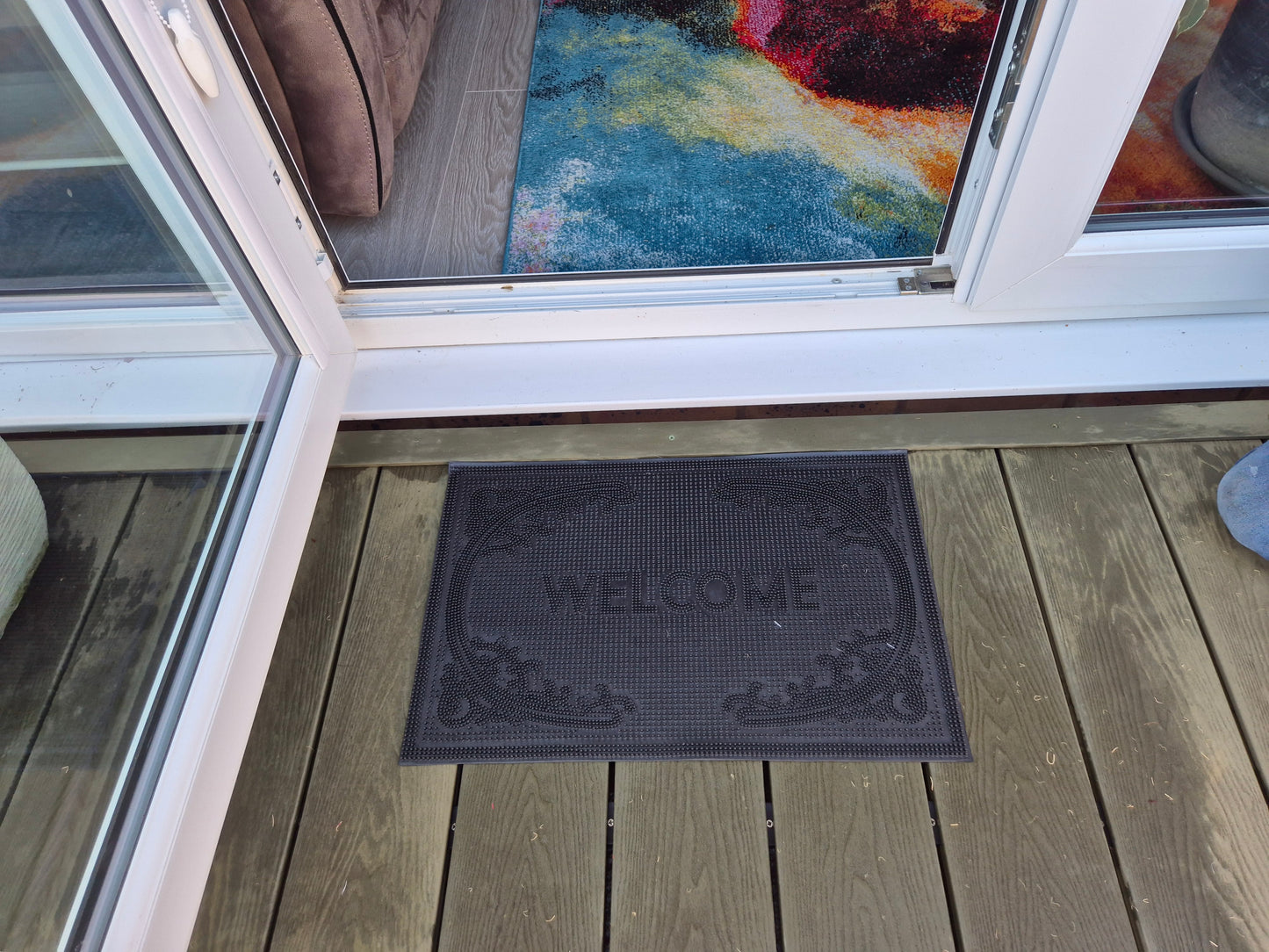 Rubber Doormat 60cm x 40cm - 'Welcome' (D2)