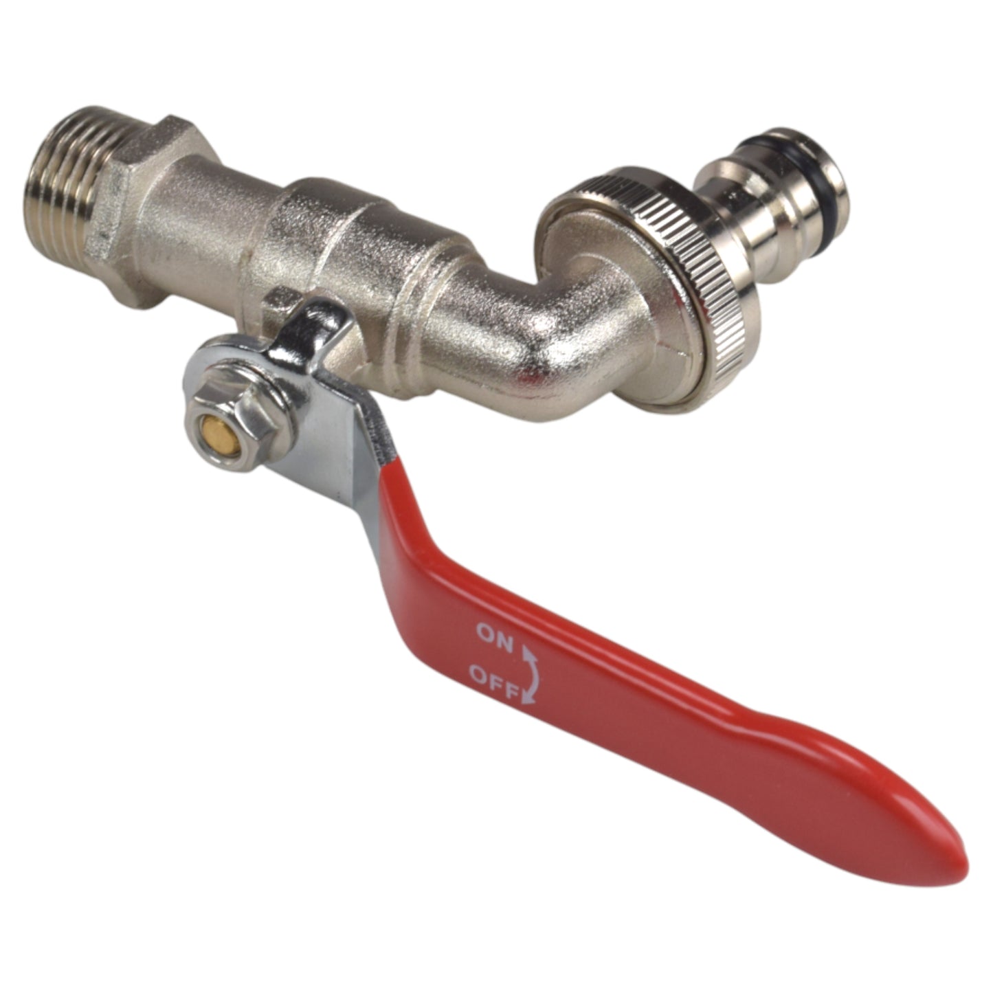 Lever Tap Kit with Barb/Quick Connect Outlet, ½” and ¾” BSP Thread Inlet